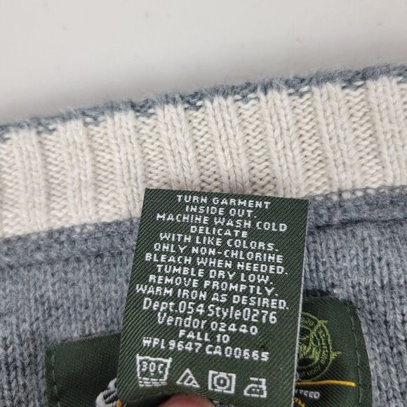 Eddie Bauer Sweater Mens L Dark Gray Heavyweight Cotton Long Sleeve Crew Neck - Picture 4 of 6